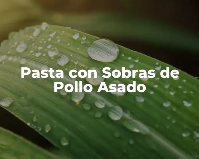 Pasta con Sobras de Pollo Asado