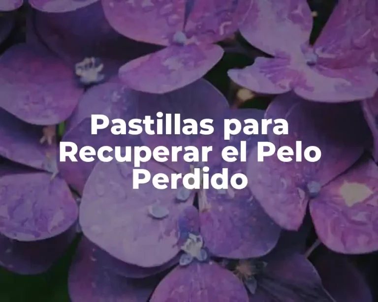 Pastillas para Recuperar el Pelo Perdido
