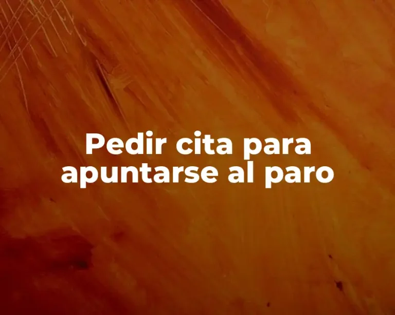 Pedir cita para apuntarse al paro