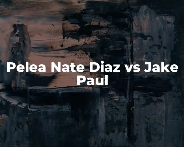 Pelea Nate Diaz vs Jake Paul