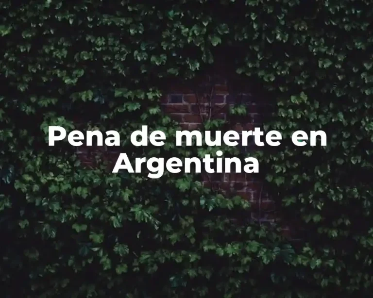 Pena de muerte en Argentina