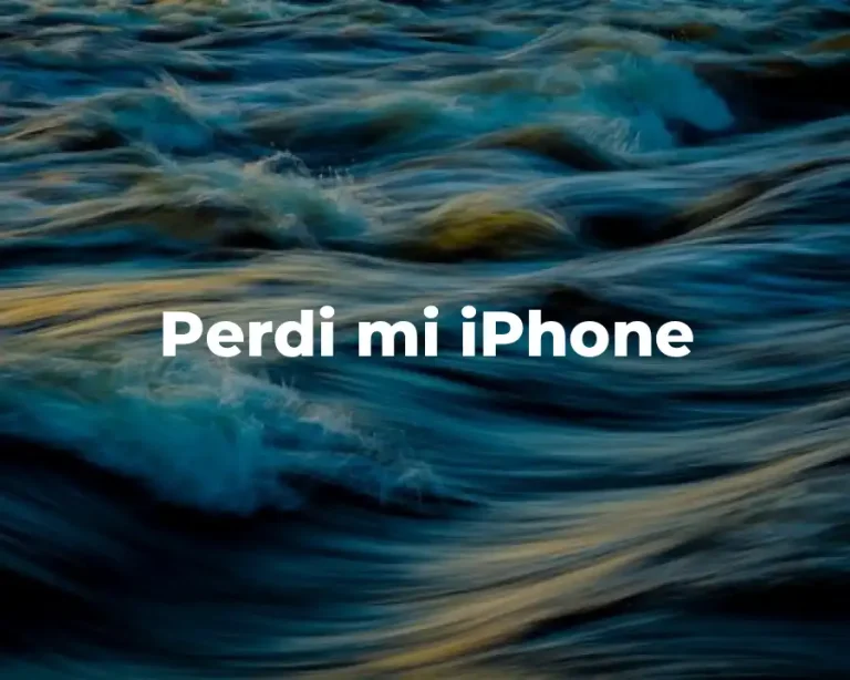 Perdi mi iPhone