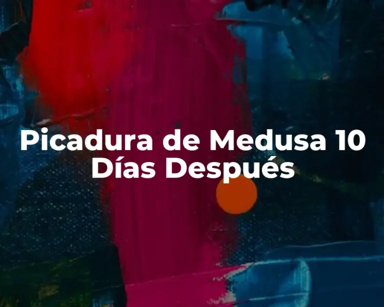 Picadura de Medusa 10 Días Después