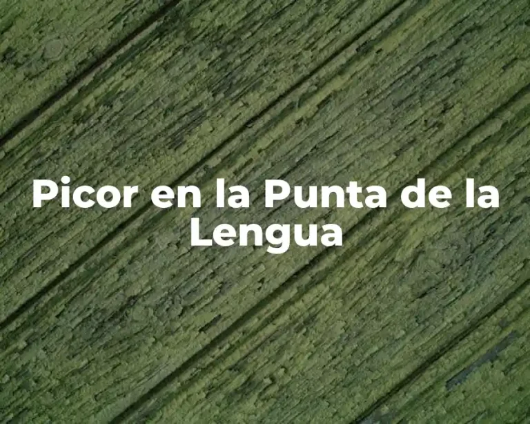 Picor en la Punta de la Lengua