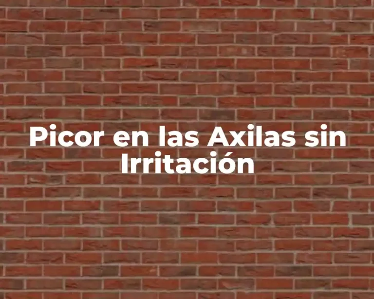 Picor en las Axilas sin Irritación