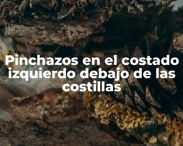 Pinchazos en el costado izquierdo debajo de las costillas