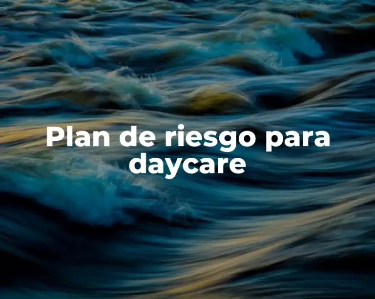 Plan de riesgo para daycare