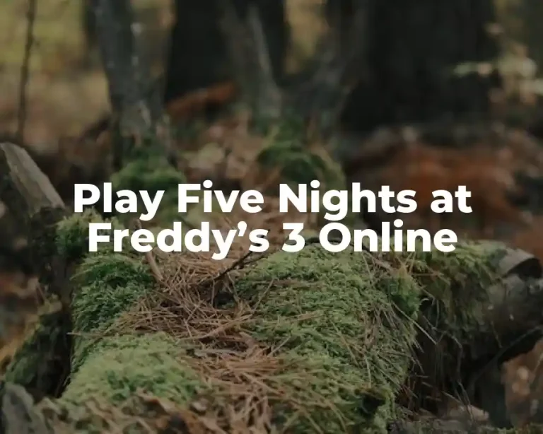 Play Five Nights at Freddy’s 3 Online