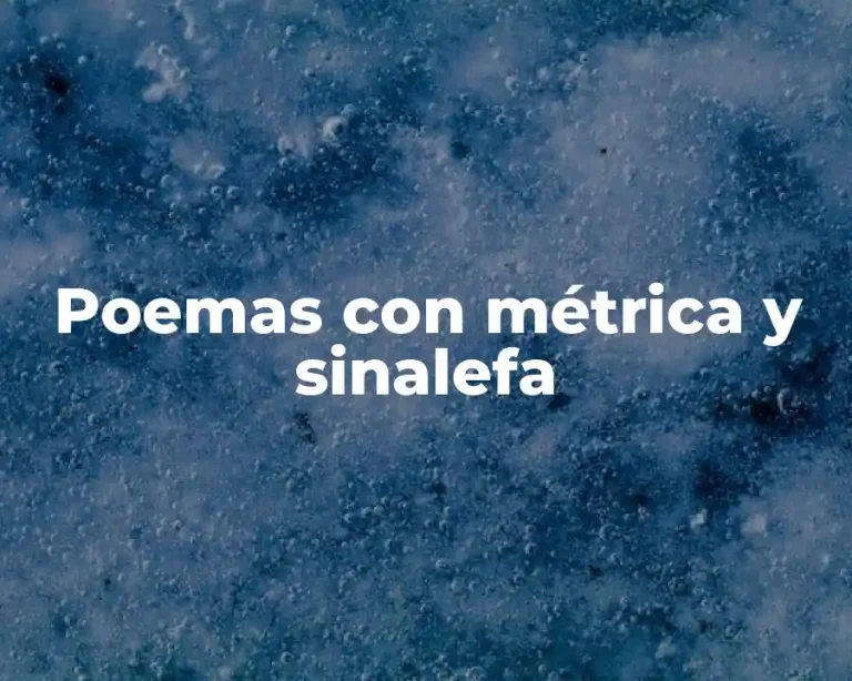 Poemas con métrica y sinalefa