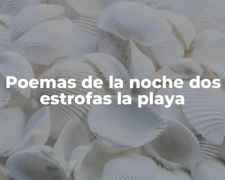 Poemas de la noche dos estrofas la playa