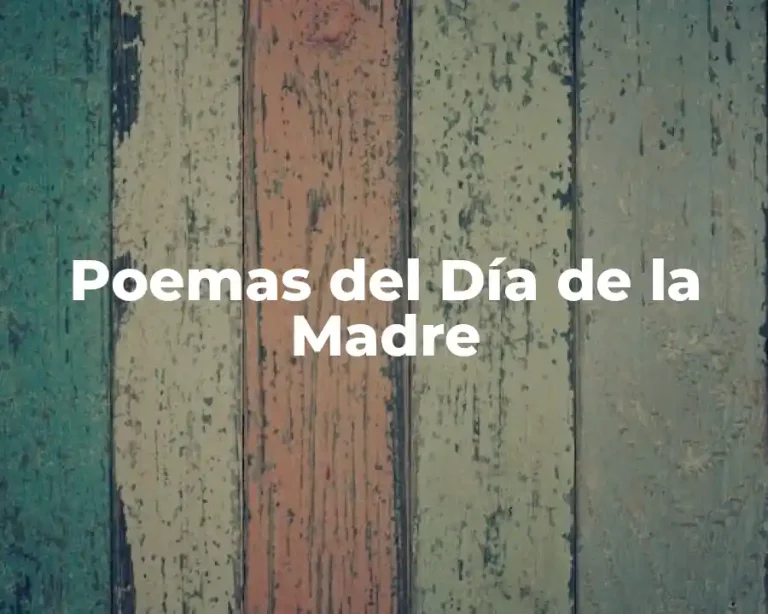 Poemas del Día de la Madre