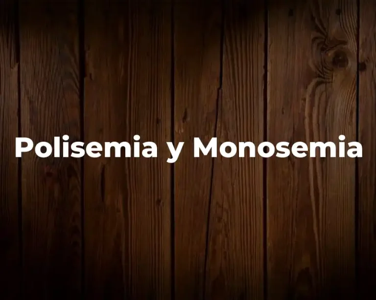 Polisemia y Monosemia