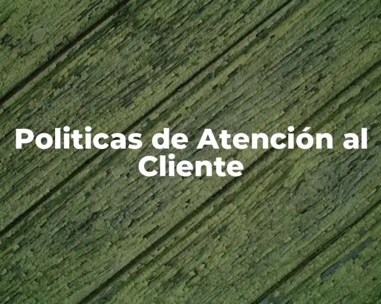 Politicas de Atención al Cliente