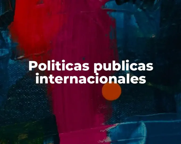 Politicas publicas internacionales