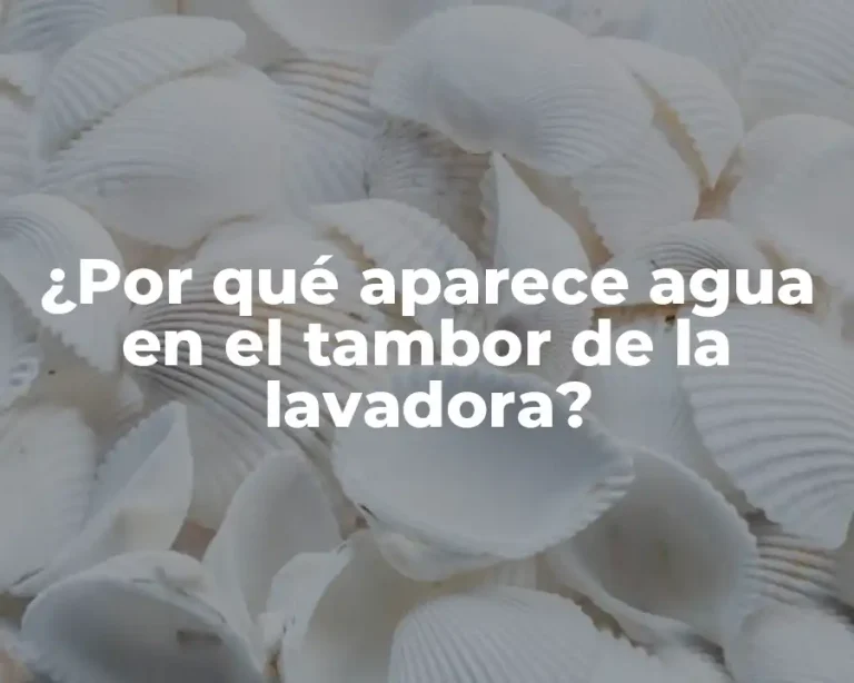 ¿Por qué aparece agua en el tambor de la lavadora?