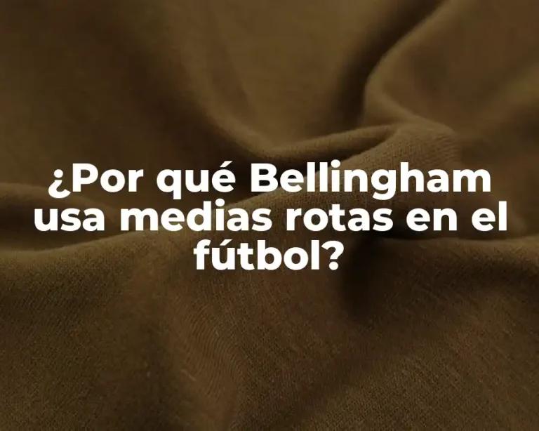 ¿Por qué Bellingham usa medias rotas en el fútbol?