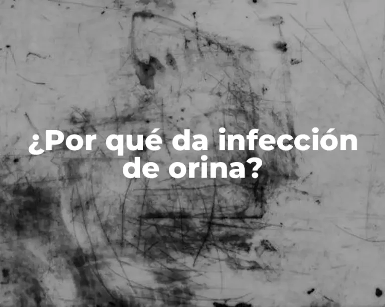 ¿Por qué da infección de orina?