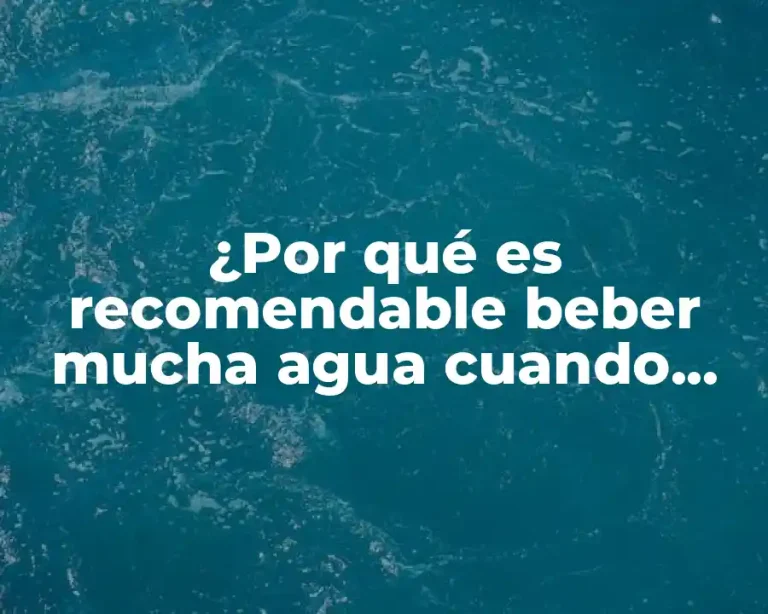 ¿Por qué es recomendable beber mucha agua cuando tenemos fiebre?