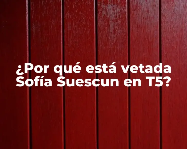 ¿Por qué está vetada Sofía Suescun en T5?