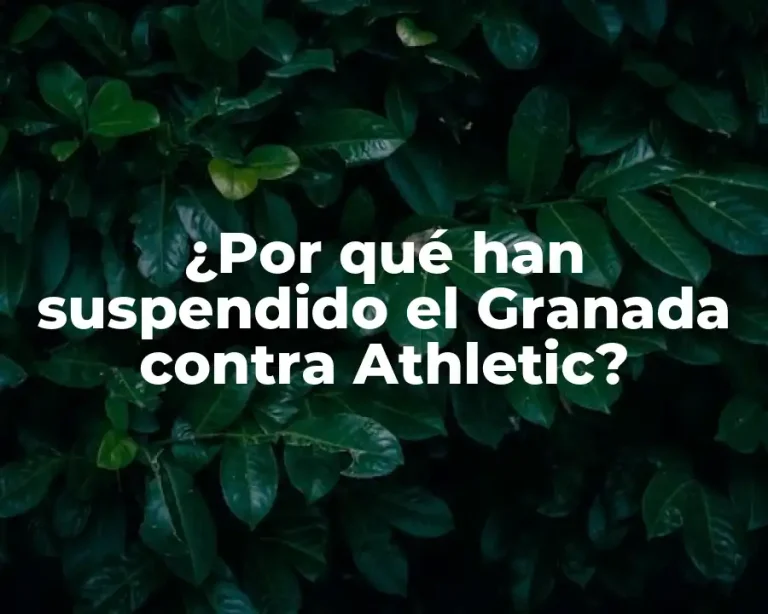 ¿Por qué han suspendido el Granada contra Athletic?