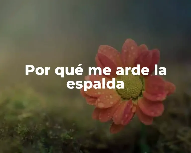 Por qué me arde la espalda