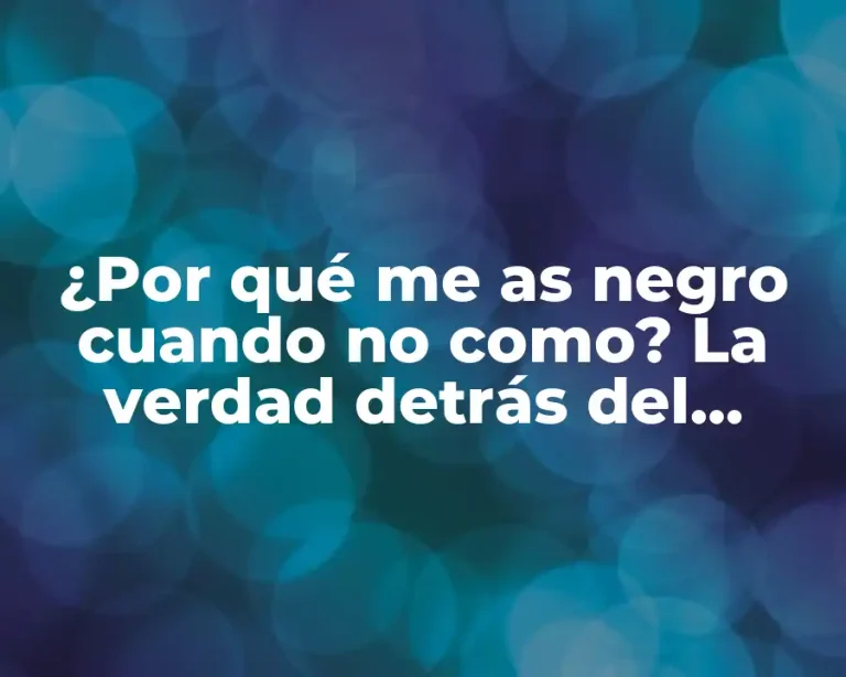 ¿Por qué me as negro cuando no como? La verdad detrás del melanin