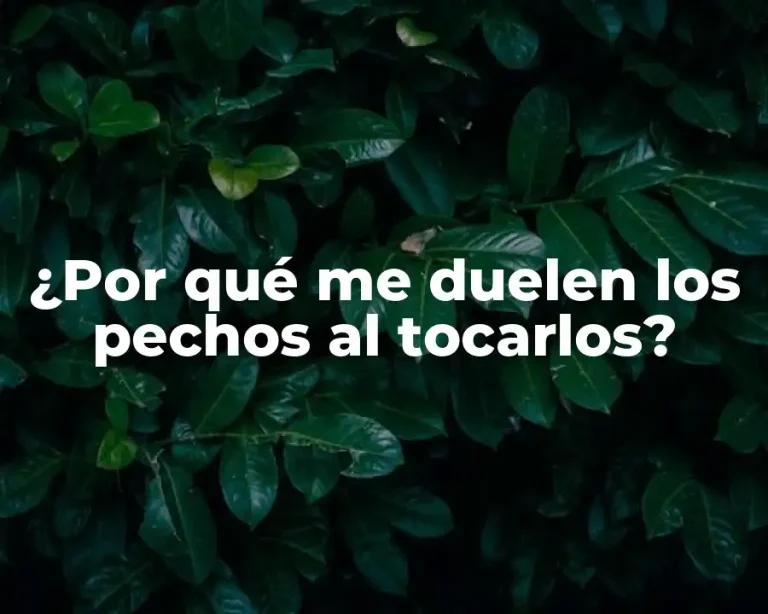 ¿Por qué me duelen los pechos al tocarlos?