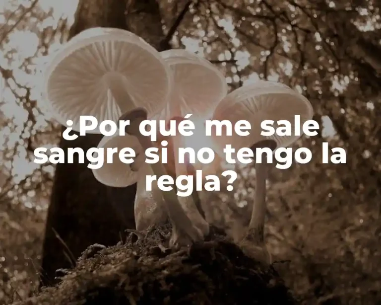 ¿Por qué me sale sangre si no tengo la regla?