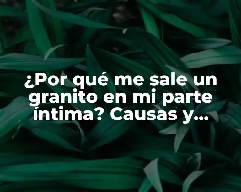 ¿Por qué me sale un granito en mi parte íntima? Causas y tratamientos para el acné genital