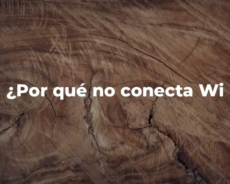 ¿Por qué no conecta Wi