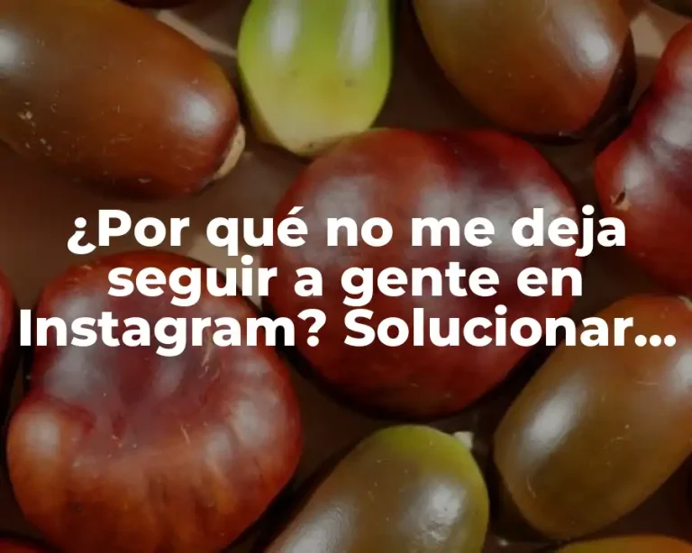 ¿Por qué no me deja seguir a gente en Instagram? Solucionar el problema
