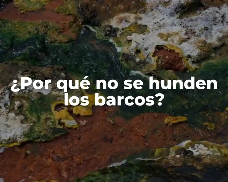 ¿Por qué no se hunden los barcos?