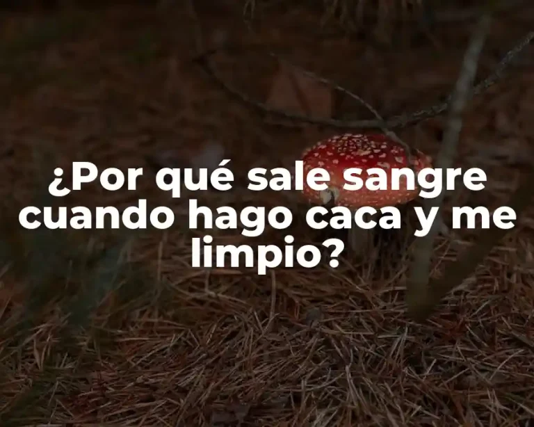 ¿Por qué sale sangre cuando hago caca y me limpio?