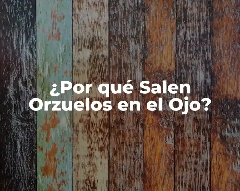 ¿Por qué Salen Orzuelos en el Ojo?