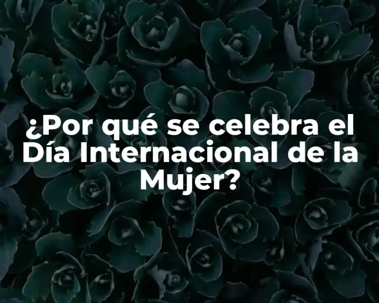 ¿Por qué se celebra el Día Internacional de la Mujer?
