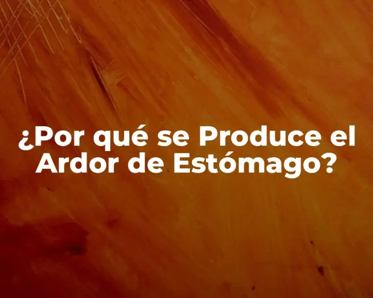 ¿Por qué se Produce el Ardor de Estómago?