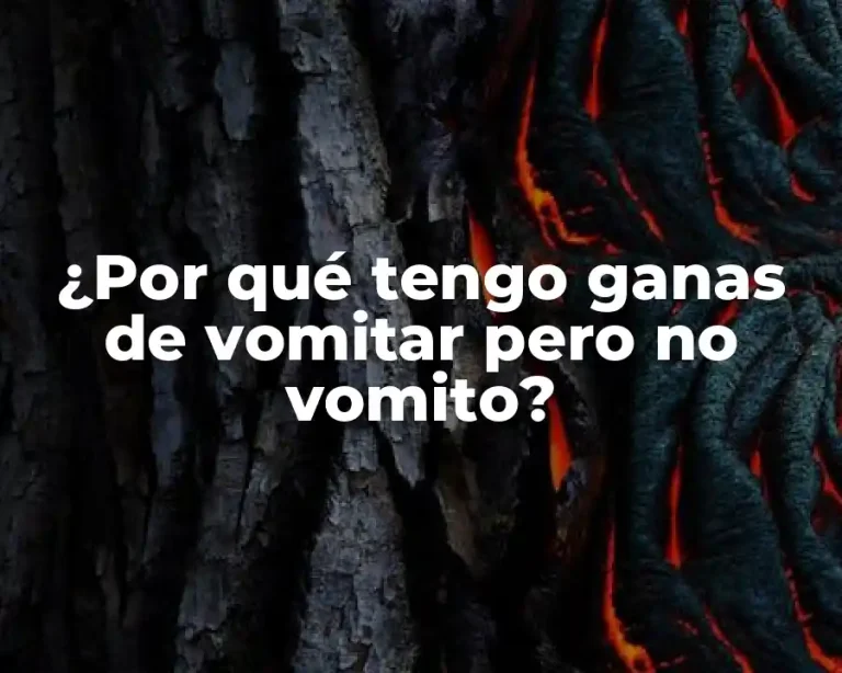 ¿Por qué tengo ganas de vomitar pero no vomito?