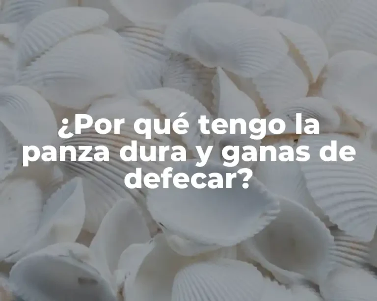 ¿Por qué tengo la panza dura y ganas de defecar?