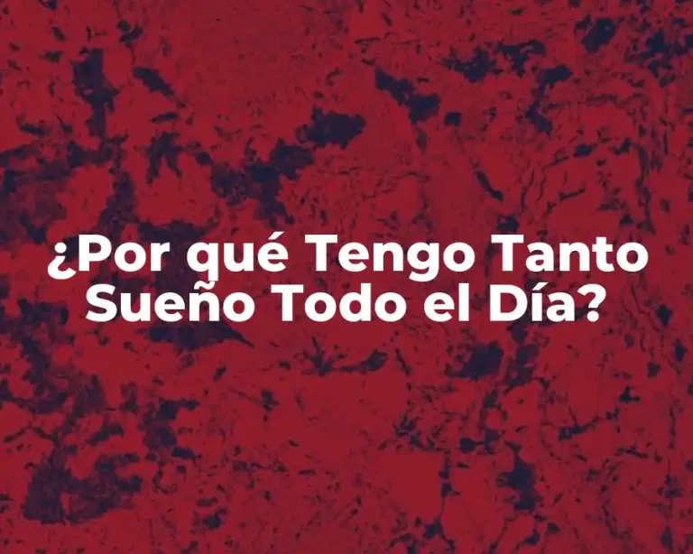 ¿Por qué Tengo Tanto Sueño Todo el Día?