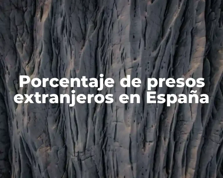 Porcentaje de presos extranjeros en España