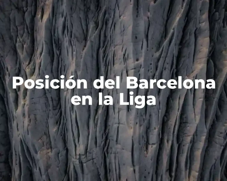 Posición del Barcelona en la Liga