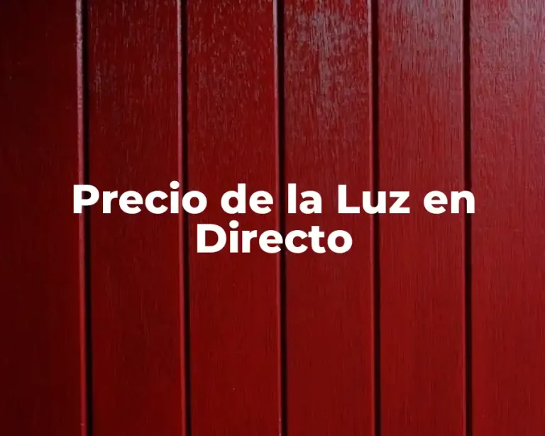 Precio de la Luz en Directo