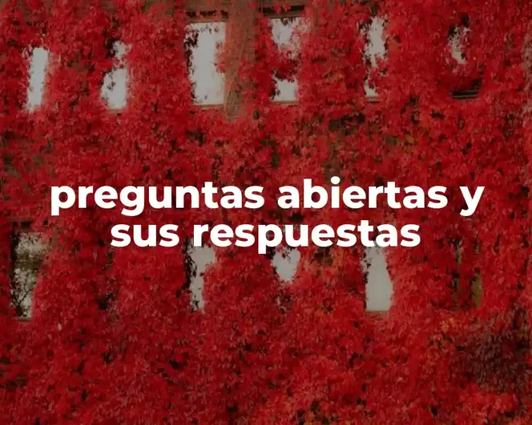 preguntas abiertas y sus respuestas