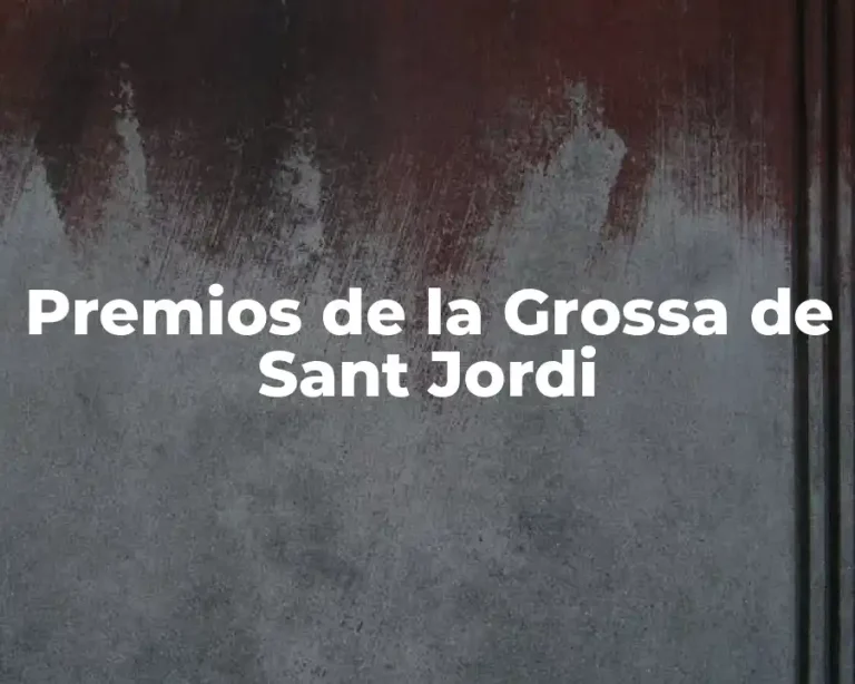 Premios de la Grossa de Sant Jordi