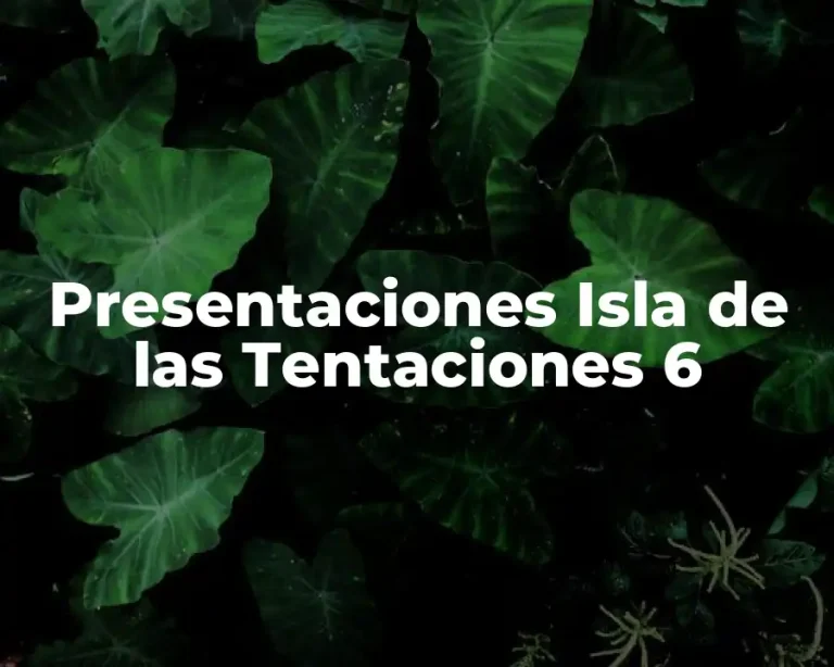 Presentaciones Isla de las Tentaciones 6