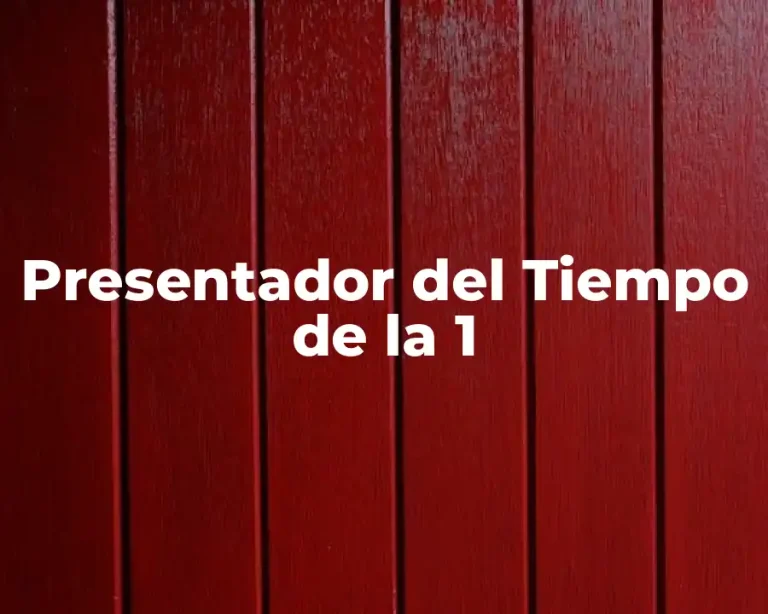 Presentador del Tiempo de la 1