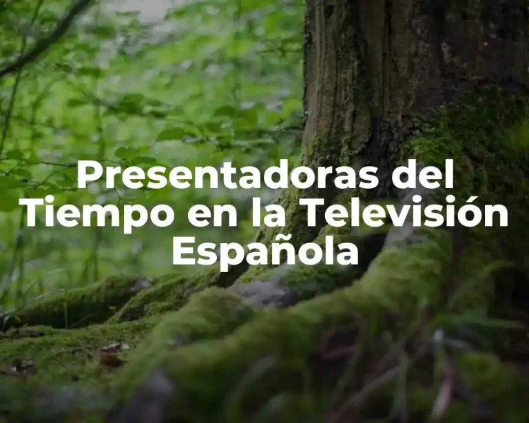 Presentadoras del Tiempo en la Televisión Española