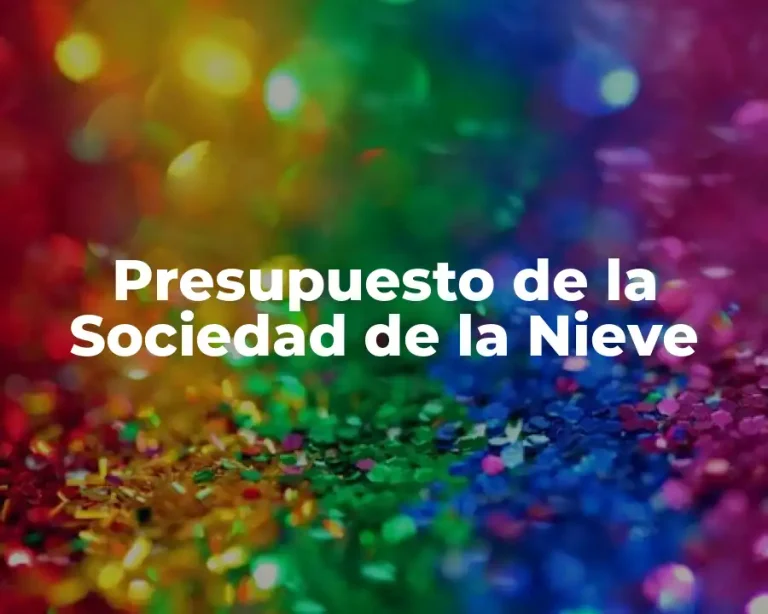 Presupuesto de la Sociedad de la Nieve