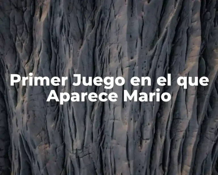 Primer Juego en el que Aparece Mario