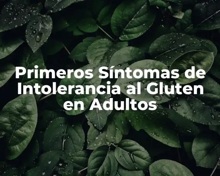 Primeros Síntomas de Intolerancia al Gluten en Adultos